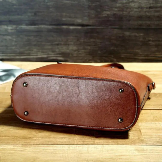 Elegancia atemporal Verna | Bolso de hombro de cuero vintage