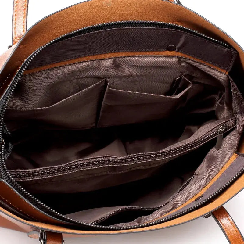 Elegancia atemporal Verna | Bolso de hombro de cuero vintage