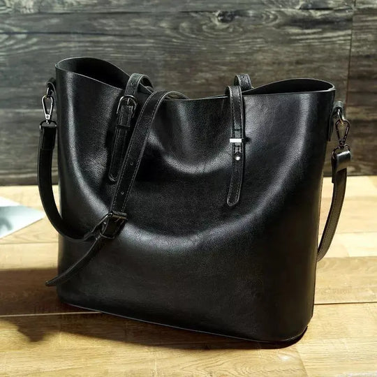 Elegancia atemporal Verna | Bolso de hombro de cuero vintage