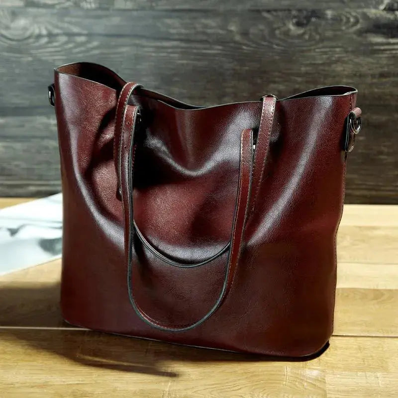 Elegancia atemporal Verna | Bolso de hombro de cuero vintage
