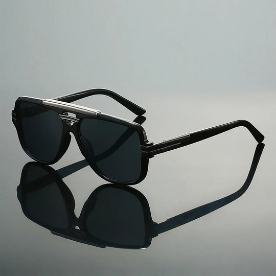 Greyson - Gafas de sol retro con escudo