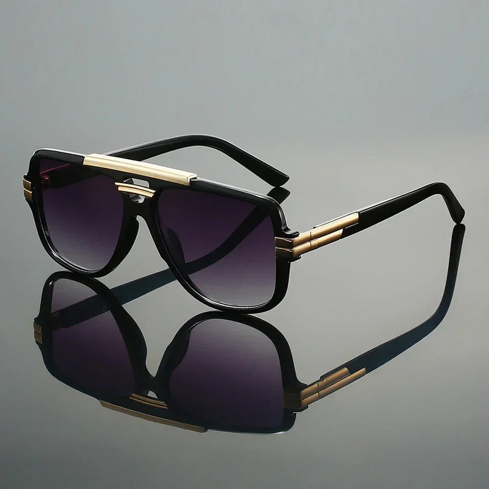 Greyson - Gafas de sol retro con escudo