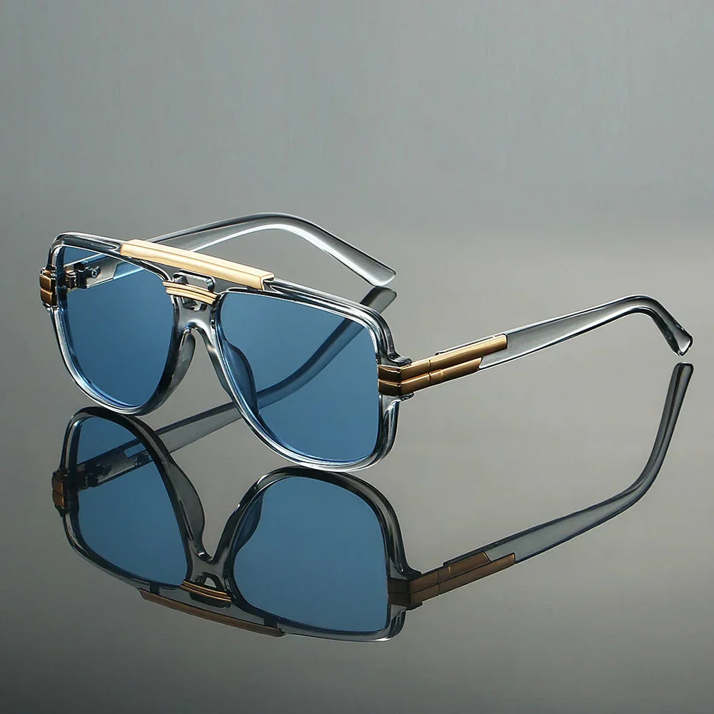 Greyson - Gafas de sol retro con escudo