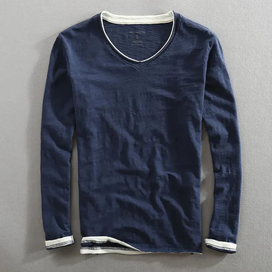 Aeson - Camiseta con cuello en V casual elegante