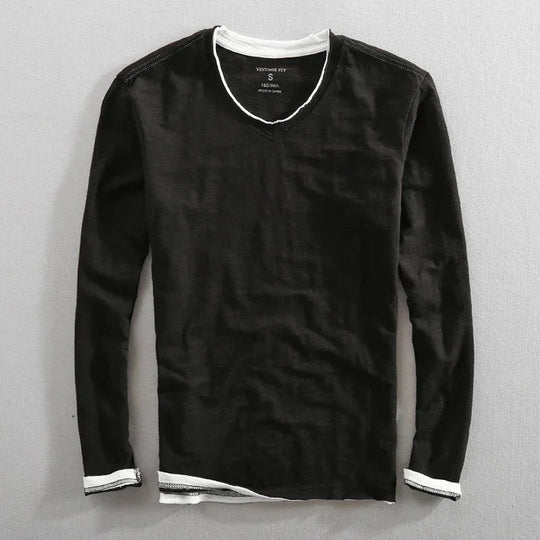 Aeson - Camiseta con cuello en V casual elegante