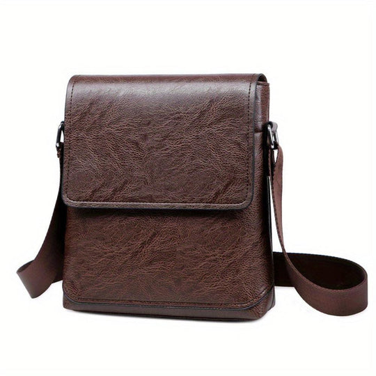 Bolso bandolera vertical de cuero Arvid
