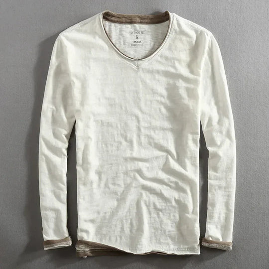 Aeson - Camiseta con cuello en V casual elegante