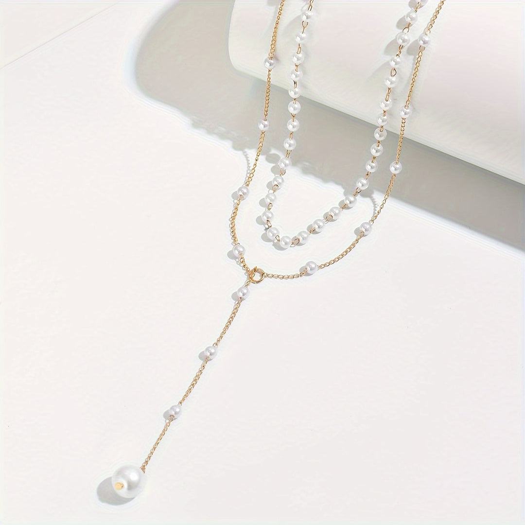 Mylah - Collar con perlas en capas