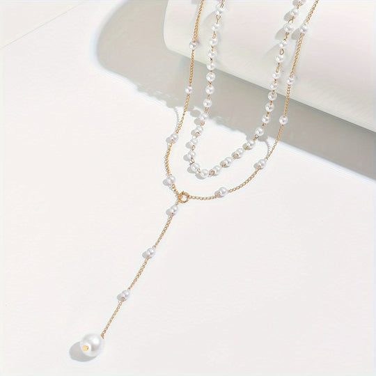 Mylah - Collar con perlas en capas