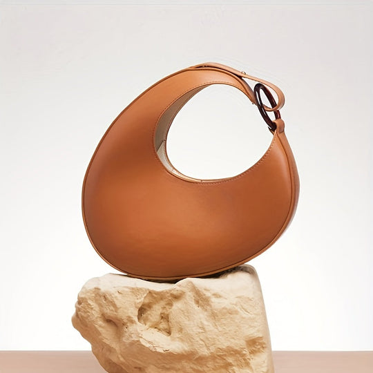 Bolso de caballo monocromático de longitud media - moderno y minimalista