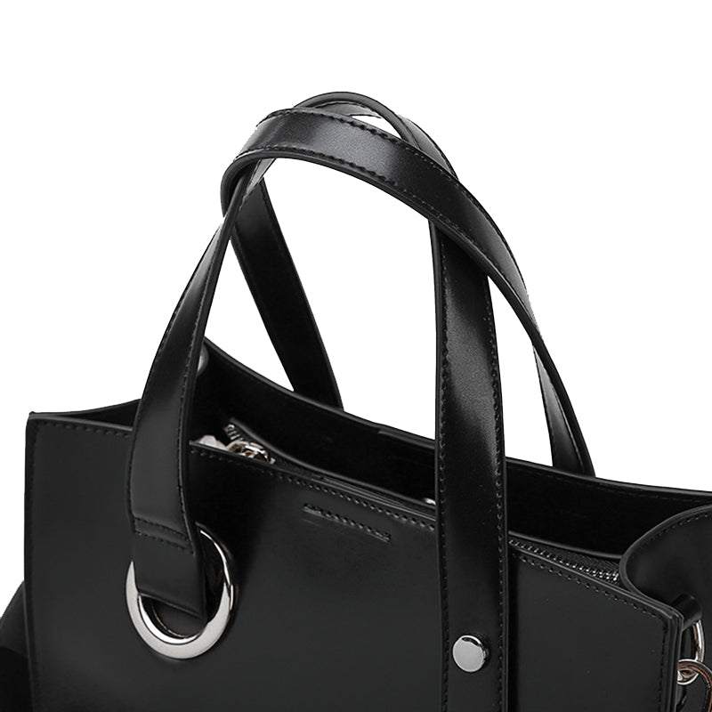 Bolso de cuero ligeramente estructurado - Esencial minimalista María