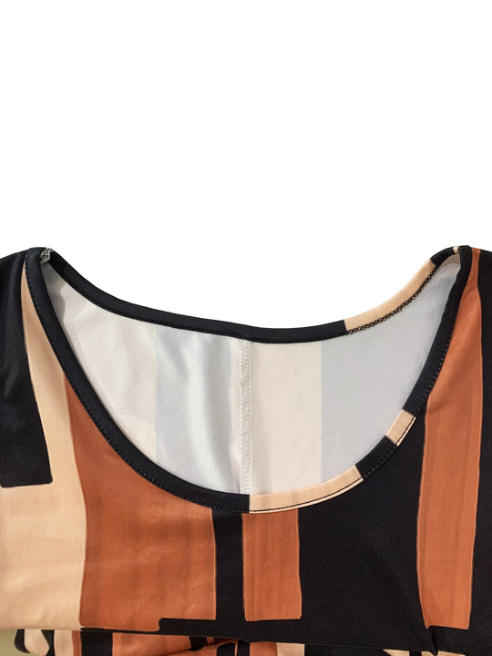 Elliette - Vestido geométrico elegante y casual