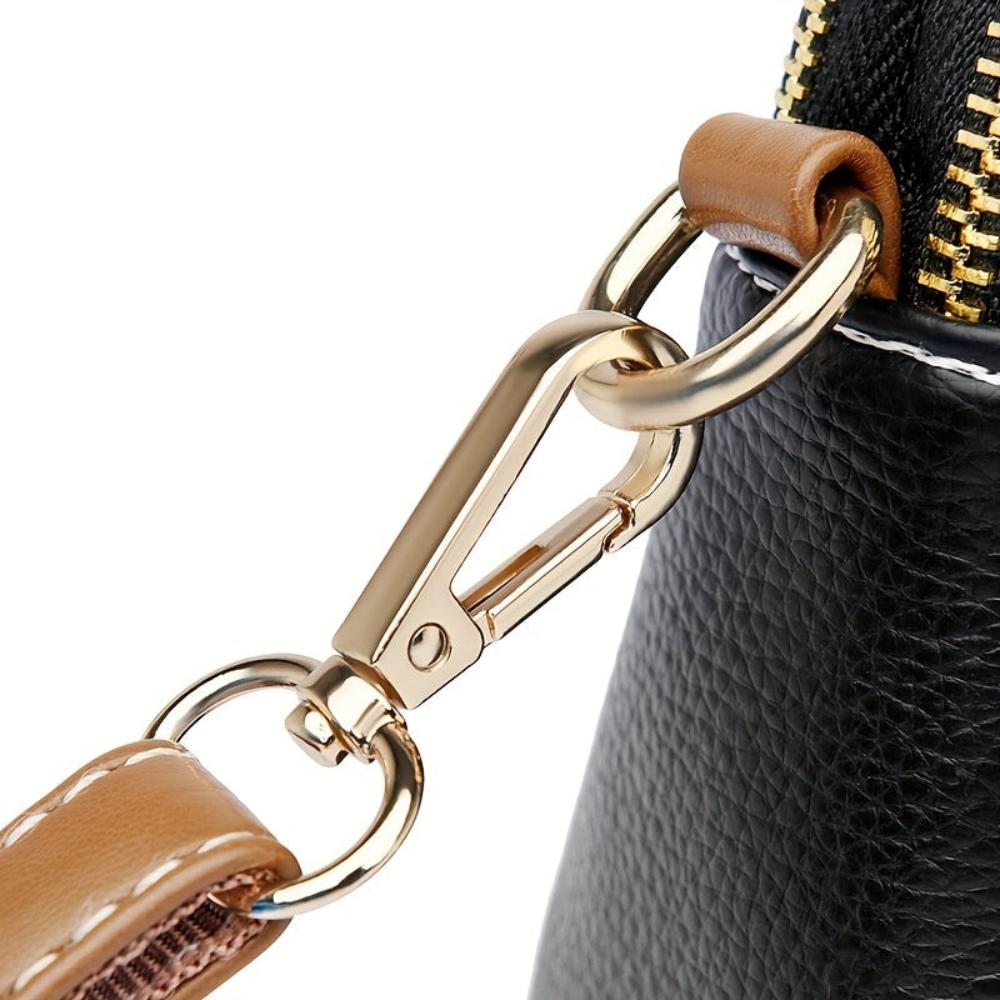 Bolso de hombro Beata Litchi con aro