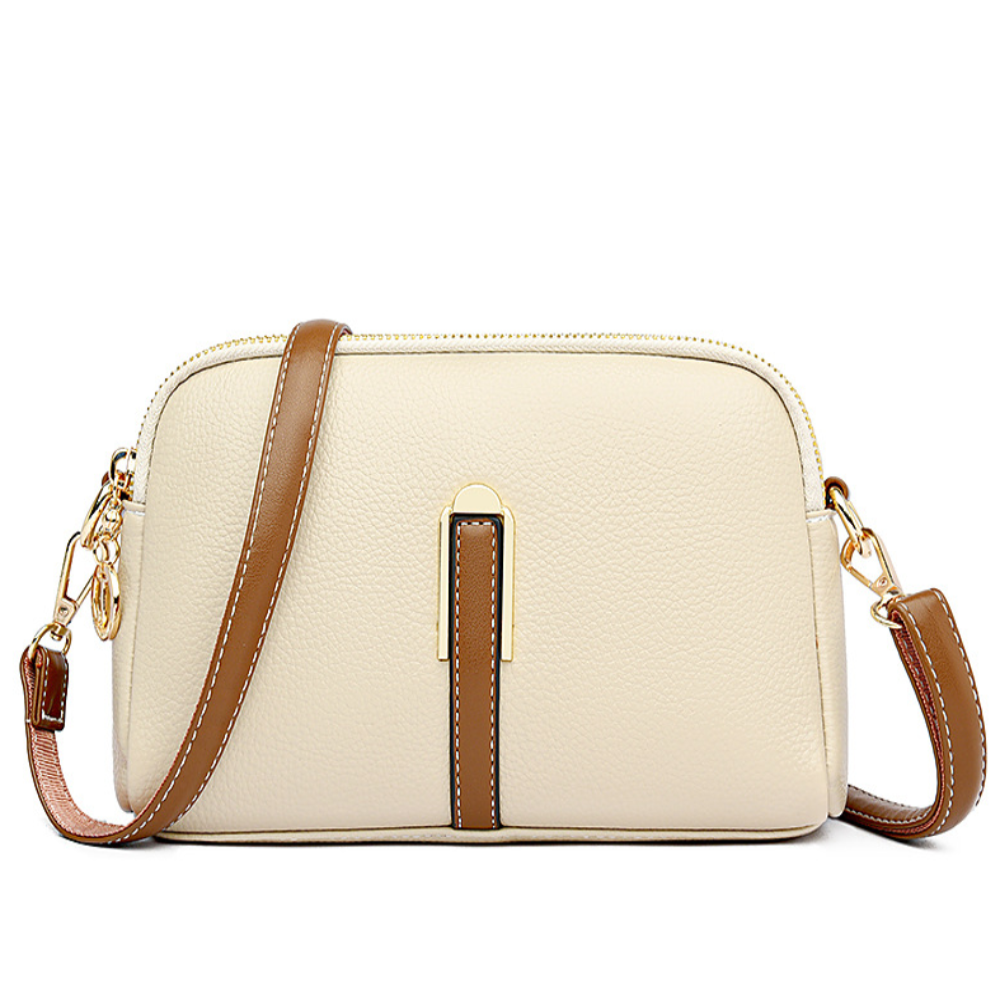 Bolso de hombro Beata Litchi con aro