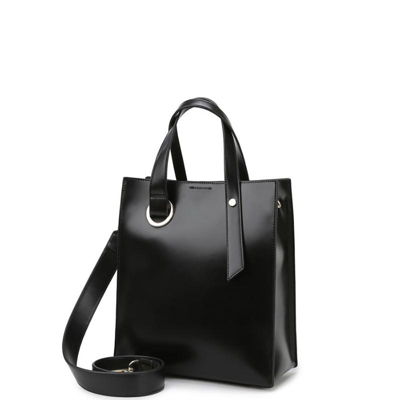 Bolso de cuero ligeramente estructurado - Esencial minimalista María