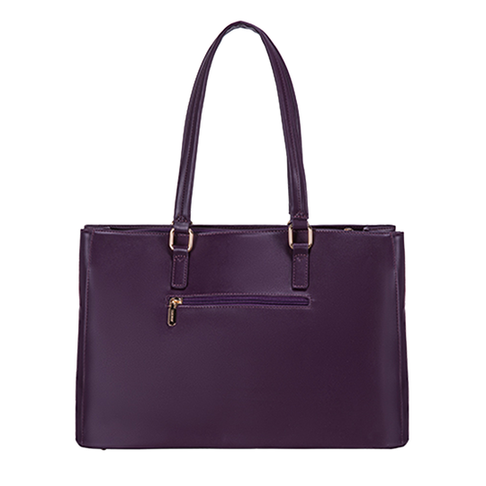 Carcasa elegante de cuero morado para portátil