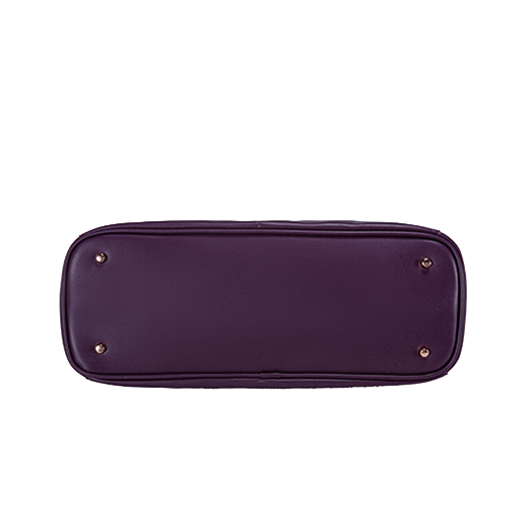 Carcasa elegante de cuero morado para portátil
